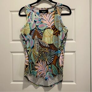 Tek Gear S Women‎ Athletic Floral Tropical Tank Top Dry Tek Wicking    051